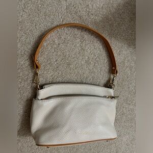 Divina Firenze shoulder bag, Italian leather white pebble meat in Italy